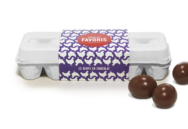 chocolates in egg trays